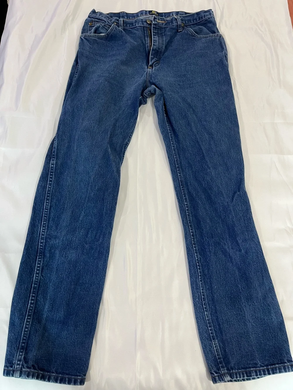 Wrangler Men’s 47MWZ Regular Fit Blue Jeans Size 36x34